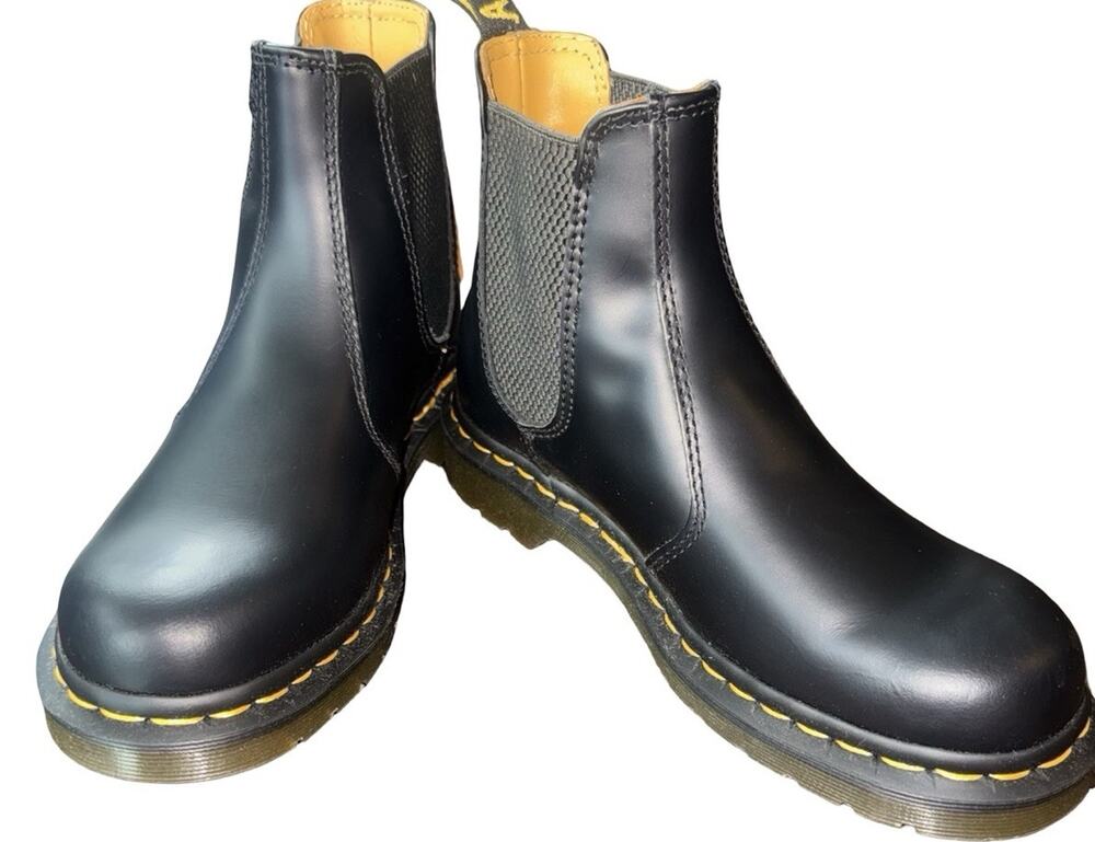 Dr. Martens 2976 Chelsea Boots Black Leather Unisex Size W6 M5 UK4 NEW
